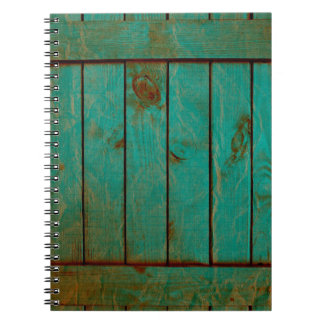 grundgy worn wood background spiral notebook