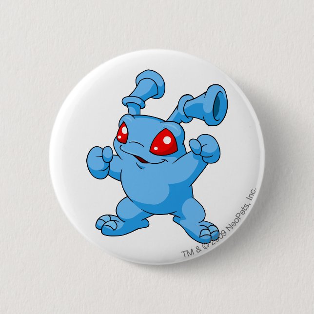 Grundo Blue 6 Cm Round Badge (Front)