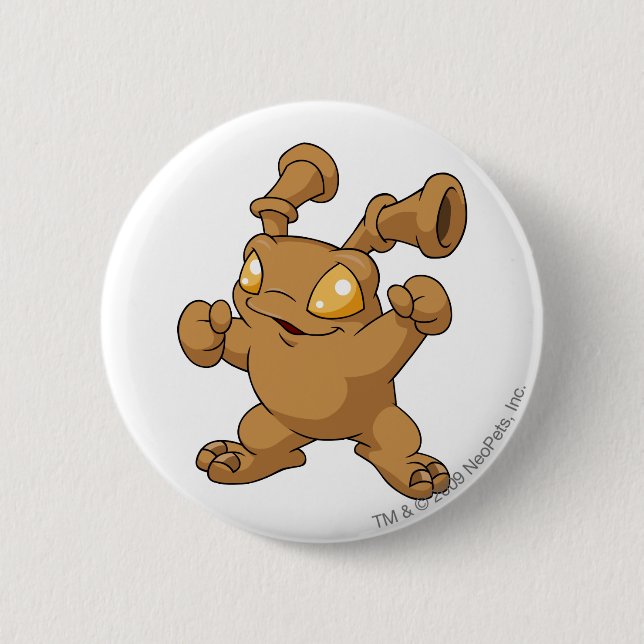 Grundo Brown 6 Cm Round Badge (Front)