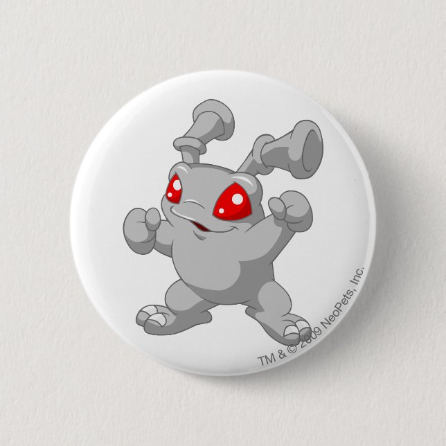 Grundo Silver 6 Cm Round Badge (Front)