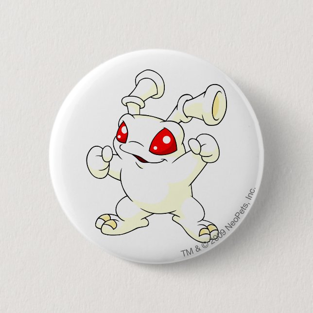 Grundo White 6 Cm Round Badge (Front)