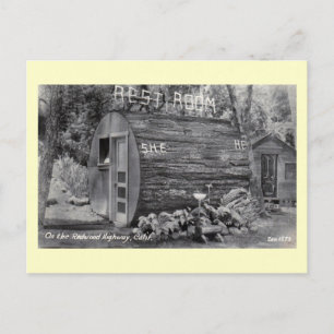 Grundy Restroom, Redwood, California Vintage Postcard