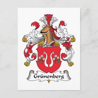 Grunenberg Family Crest Postcard