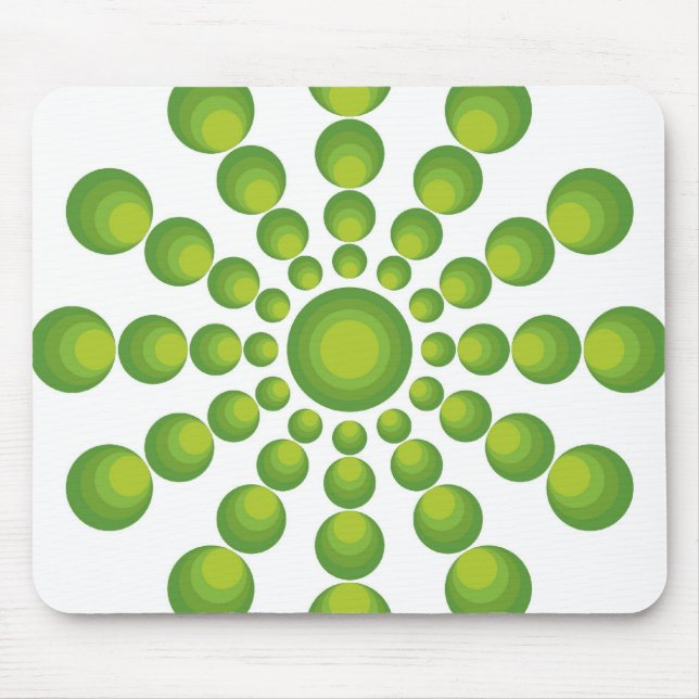 Grüner 70er Jahre-Style Mouse Pad (Front)