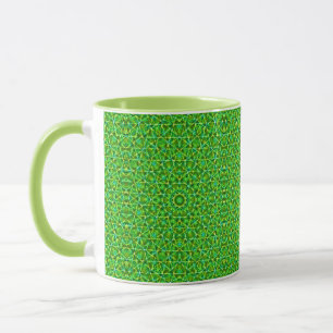 Grünes Netz Kaleidoscope/Green Kaleidoscope Net Mug
