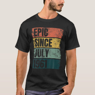Grunge 60Th Birthday July Idea 60 Years Epic Since T-Shirt