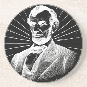 grunge abraham lincoln coaster