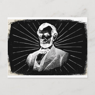 grunge abraham lincoln postcard