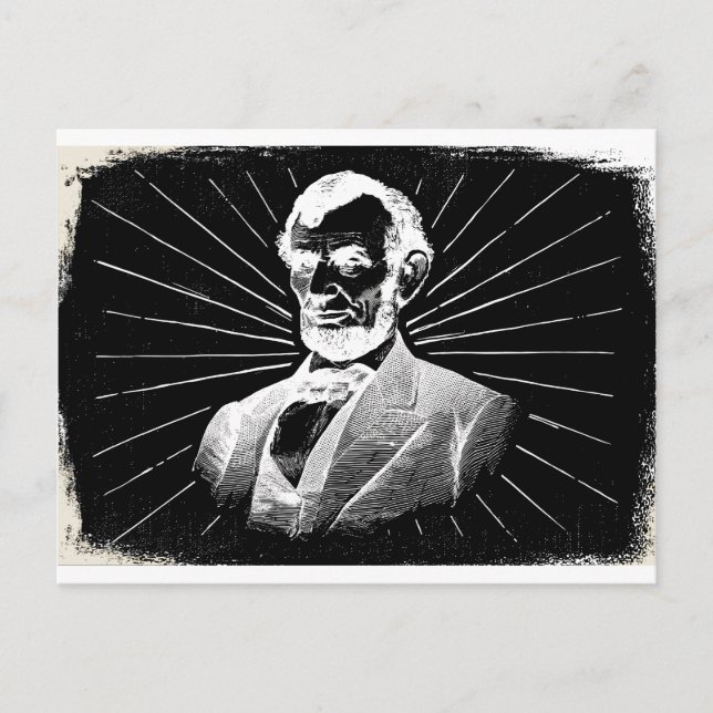 grunge abraham lincoln postcard (Front)