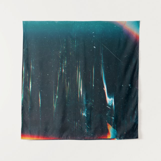 Grunge abstract background. Damaged screen. Orange Tapestry (Front)