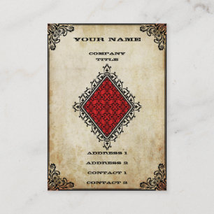 Grunge Ace of Diamonds Business Card