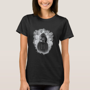 Grunge Aesthetic Smoking Labrador Retriever Dog St T-Shirt