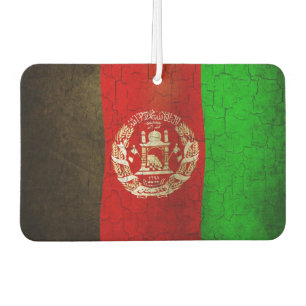 Grunge Afghanistan Flag Car Air Freshener