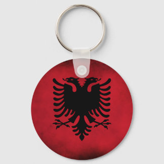Grunge Albanian Flag [High Quality] Key Ring