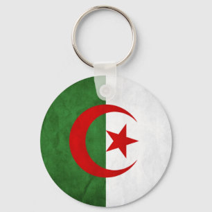 Grunge Algeria National Flag Key Ring