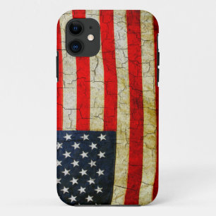 Grunge America flag iPhone 11 Case