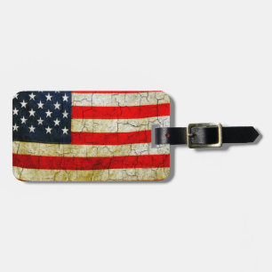 Grunge America flag Luggage Tag