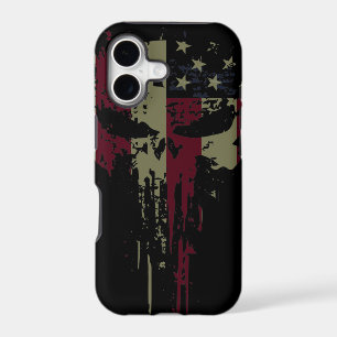 Grunge America skull Case-Mate iPhone Case