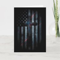 Grunge American Flag And Cross Faith Family Freedo