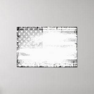 Grunge American Flag Canvas Print