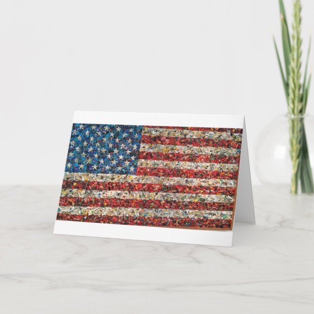 grunge american flag card (Front)