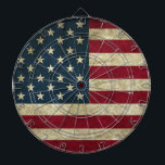 Grunge American Flag Dartboard<br><div class="desc">Grunge American Flag design. Perfect gift for home,  office or decoration.</div>