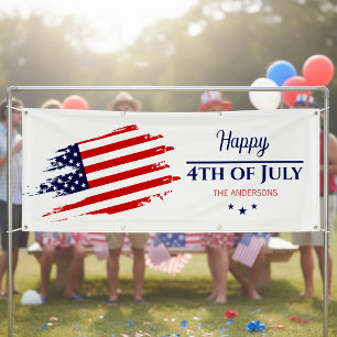 Grunge American Flag Happy 4th July ID1104 Banner