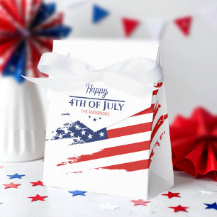 Grunge American Flag Happy 4th July ID1104 Favour Box