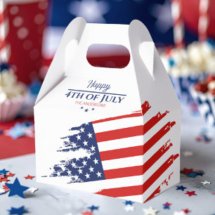 Grunge American Flag Happy 4th July ID1104 Favour Box