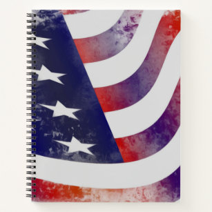 Grunge American Flag Notebook