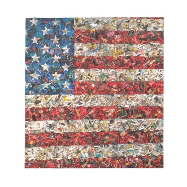 grunge american flag notepad (Front)