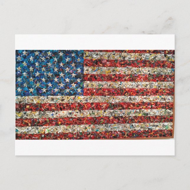 grunge american flag postcard (Front)