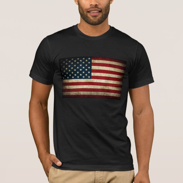 Grunge american flag T-Shirt (Front)