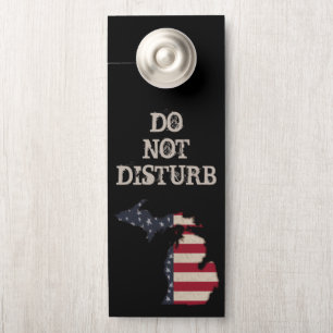 Grunge Americana Style   Michigan State Door Hanger