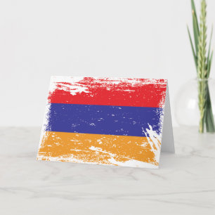 Grunge Armenia Flag Card