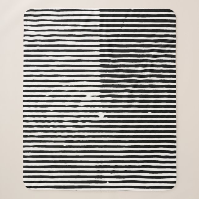 grunge art abstract rough random horizontal lines  sherpa blanket (Front)