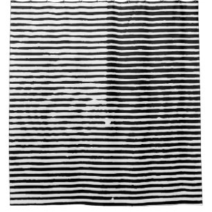 grunge art abstract rough random horizontal lines  shower curtain