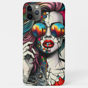 Grunge Art   Fractured Woman Abstract Case-Mate iPhone Case