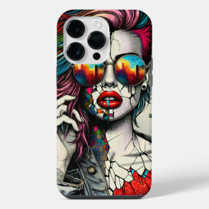 Grunge Art   Fractured Woman Abstract iPhone 14 Pro Max Case