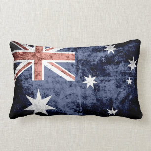 Grunge Australia Flag 2 Lumbar Cushion