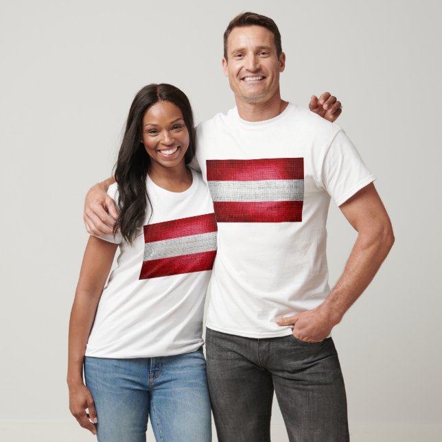 Grunge Austria flag T-Shirt (Unisex)