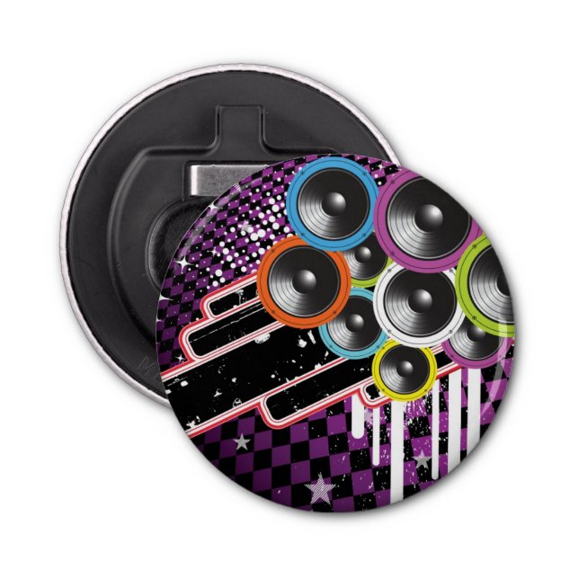 Grunge background bottle opener (Front)