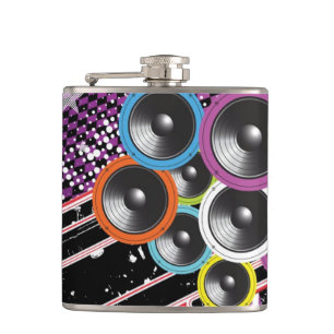 Grunge background hip flask