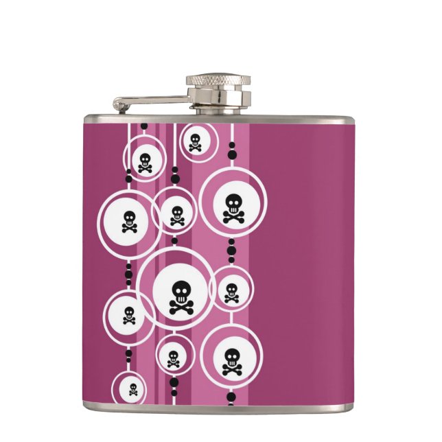 Grunge Background Hip Flask (Front)