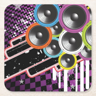 Grunge background square paper coaster