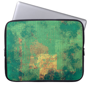 Grunge background with vintage style graphic eleme laptop sleeve