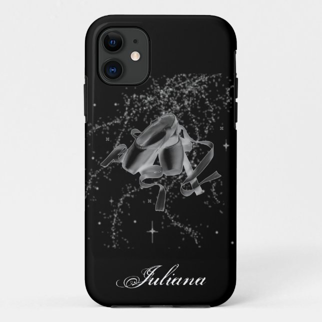 Grunge Ballet Shoes on Black iPhone 5 Case (Back)