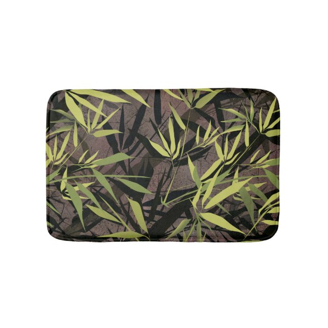 Grunge bamboo forest. bath mat (Front)