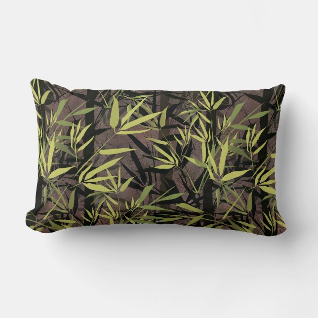 Grunge bamboo forest. lumbar cushion (Front)