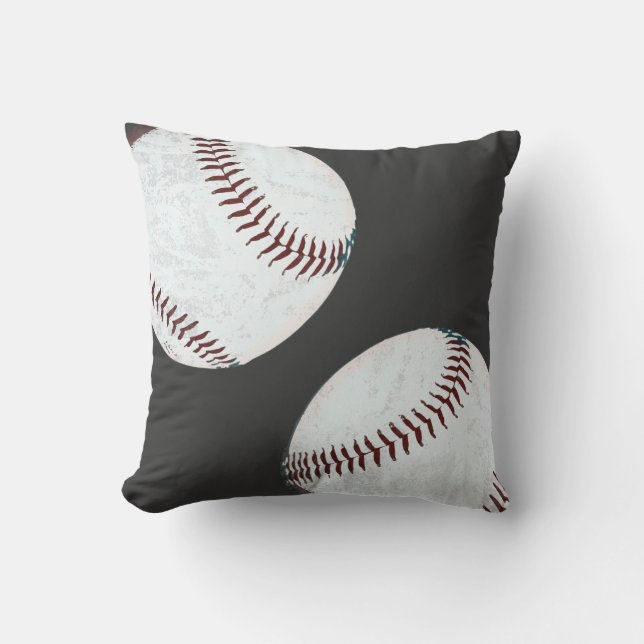 grunge baseball balls pillow (Front)